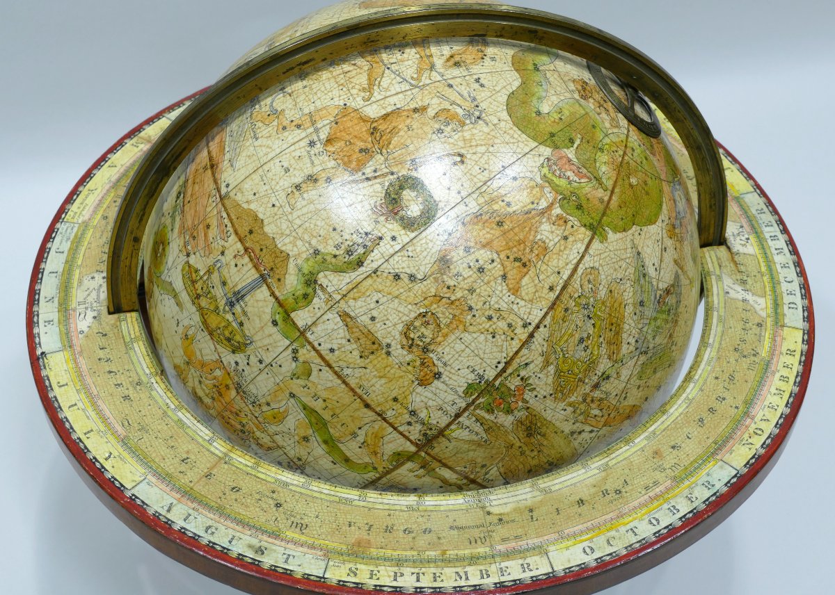 Pair Of Terrestrial And Celestial Table Globes Signed "newton London" And Dated 1849-photo-3