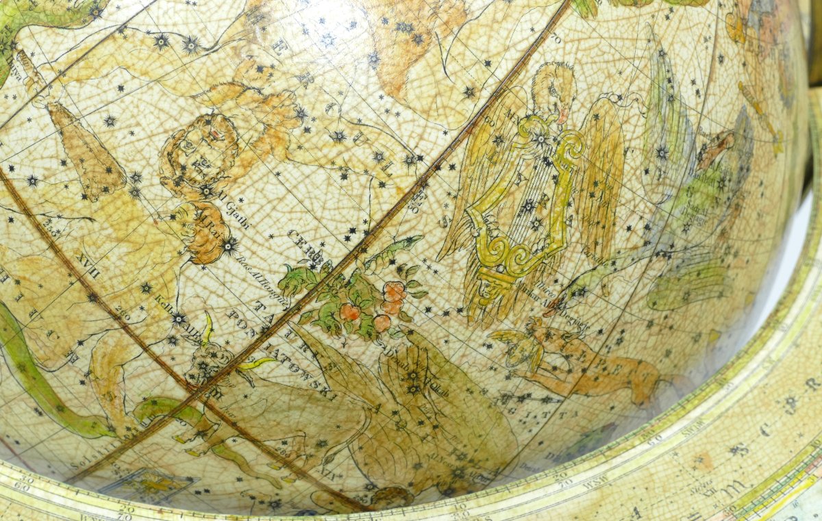 Pair Of Terrestrial And Celestial Table Globes Signed "newton London" And Dated 1849-photo-4
