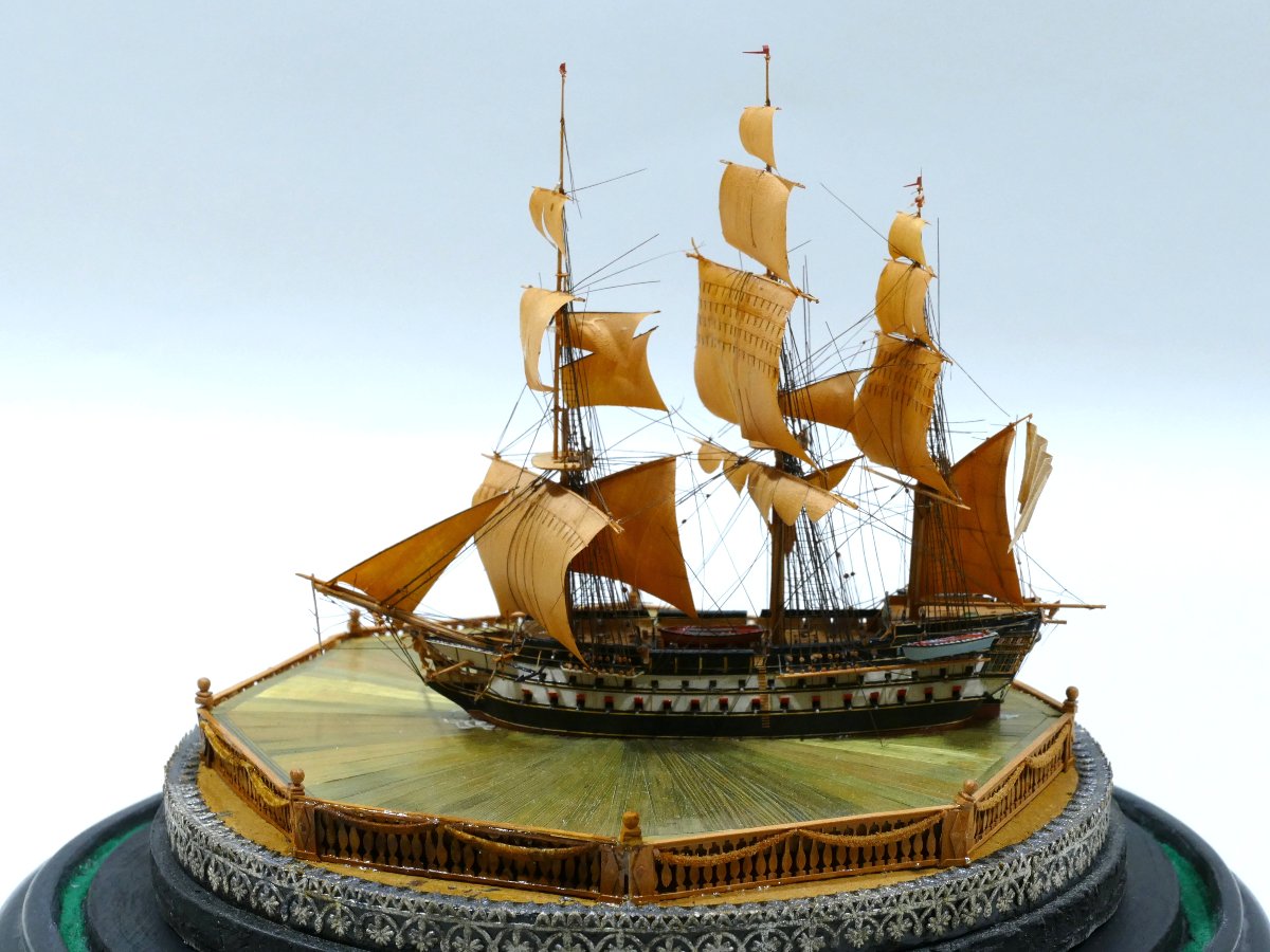 Maquette de ponton sous dôme datable du tout début du 19ème siècle-photo-2