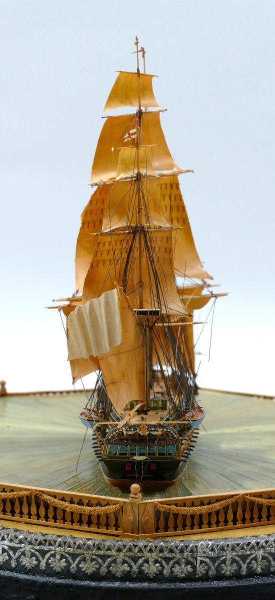 Maquette de ponton sous dôme datable du tout début du 19ème siècle-photo-3