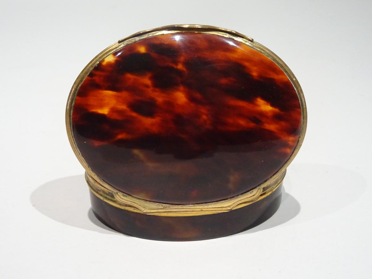 Great Snuffbox Made In Tortoishell Datable About 1740-photo-3