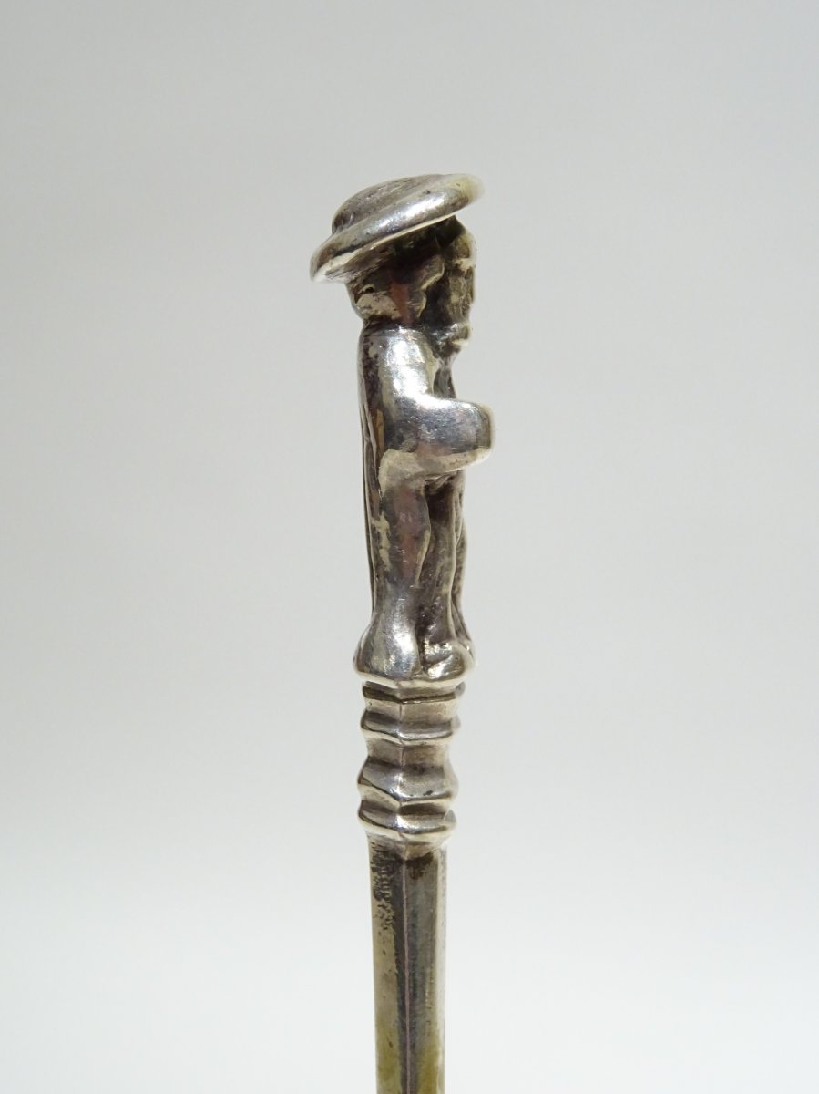 17th Century Datable Apostle Silver Spoon-photo-3