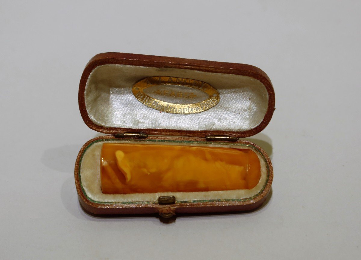 Amber Cigarette Holder In Its Original Case Made Around 1900