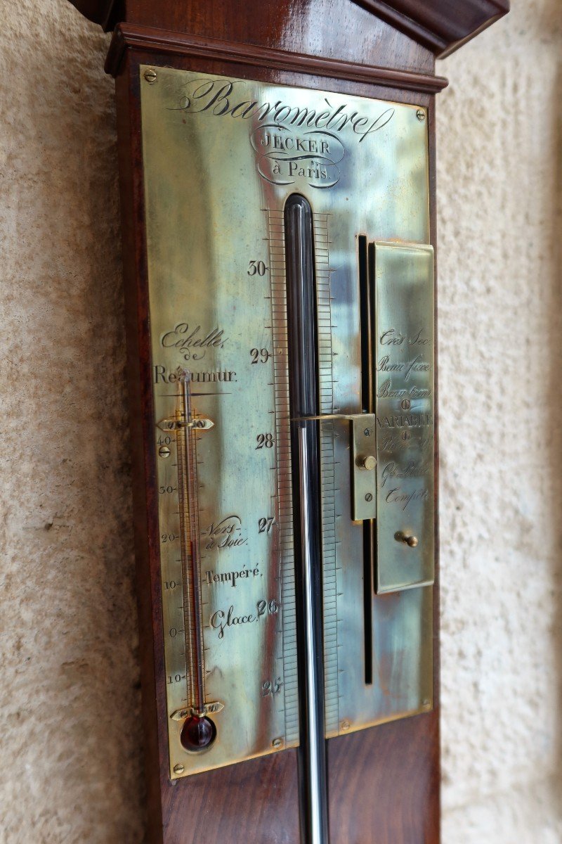 Barometer Signed Jecker In Paris Datable Circa 1800/1805-photo-2