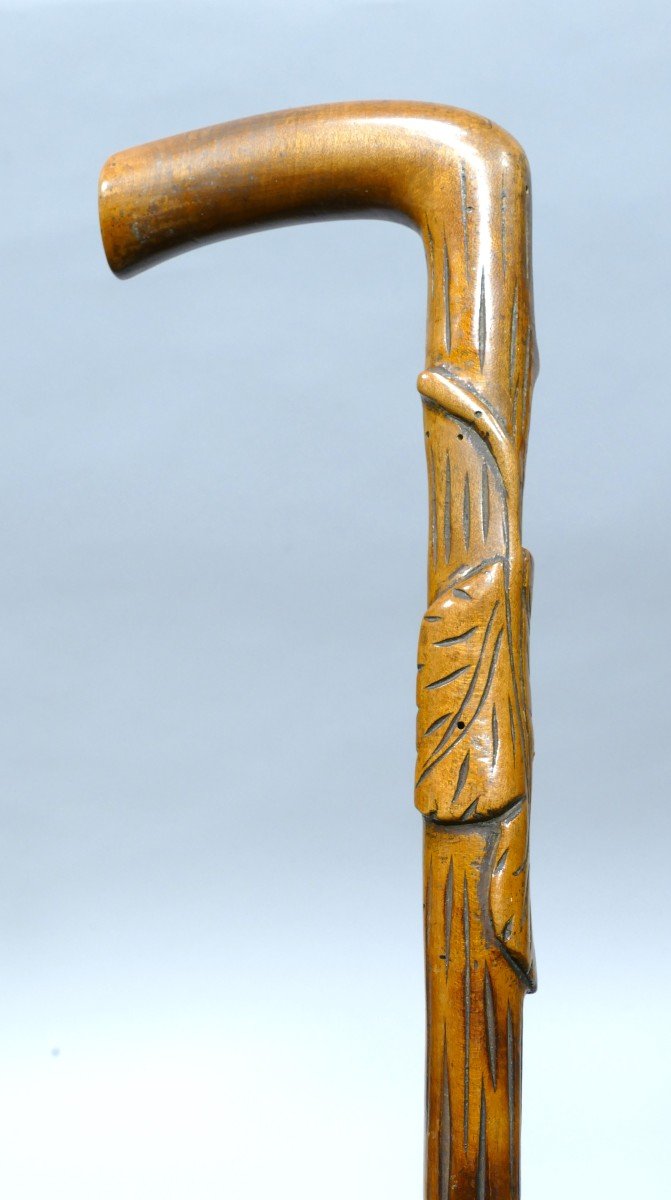 Folk Art Cane On The Theme Of Vines