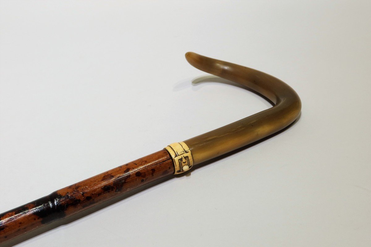 Dagger Gadget Cane With Superb Damascene Gold Blade-photo-2