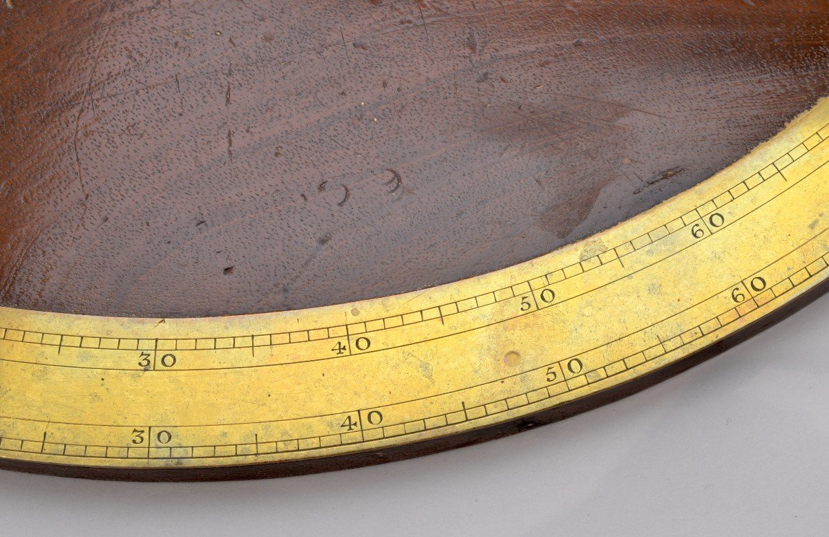 Quadrant In Mahogany And Brass Datable From The 18th Century-photo-3