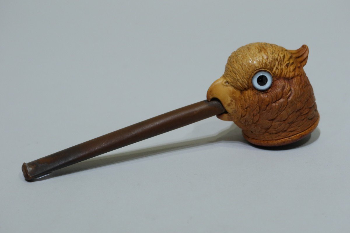 Meerschaum Pipe Representing A Parrot Head-photo-4