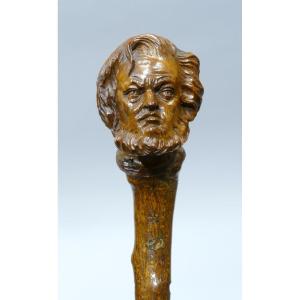 Folk Art Cane Representing Lawyer And Politician Jules Favre