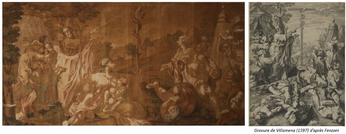 Large Canvas Painted In Imitation Of A Tapestry, Italian Work From The 18th Century-photo-8