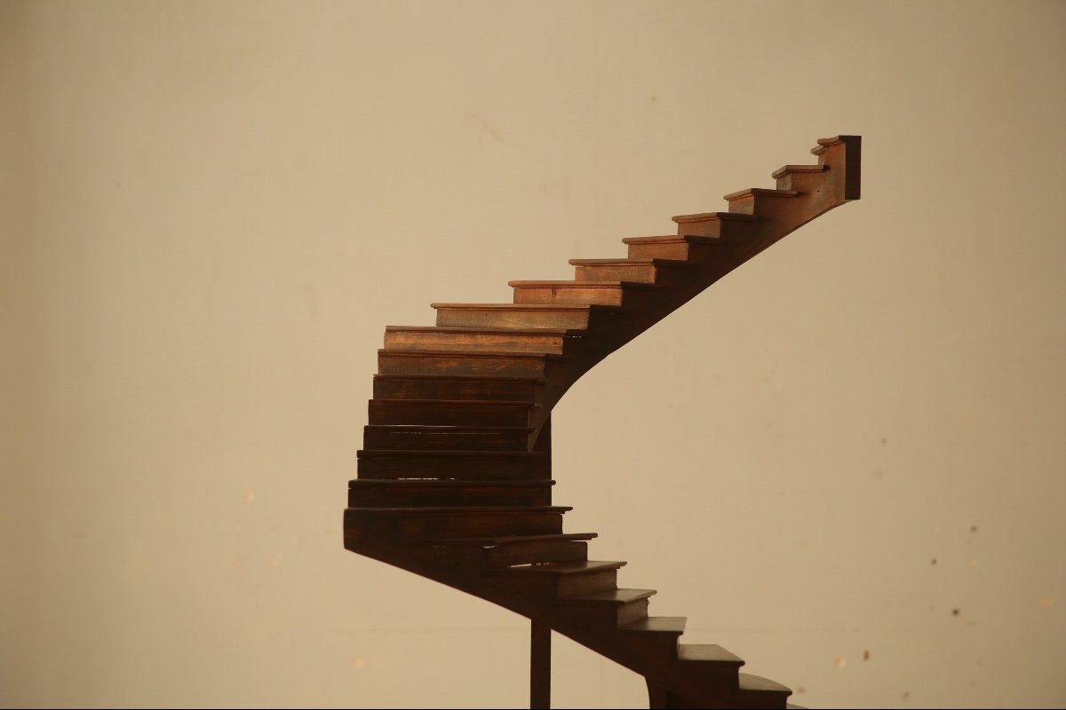  Escalier de maitrise, chef-d’œuvre de compagnonnage récompensé Guy Delbarre 1901-photo-4