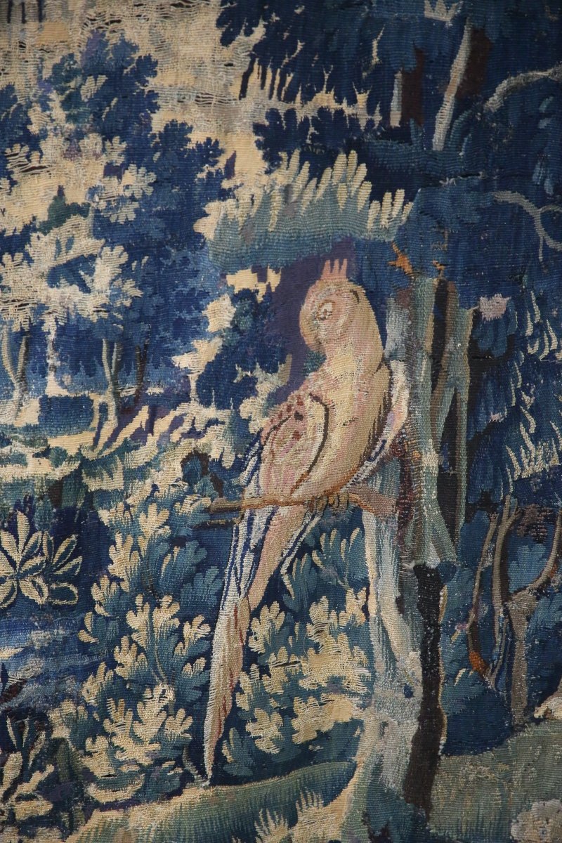Tapisserie d’Aubusson, verdure du XVIIIème siècle. -photo-2