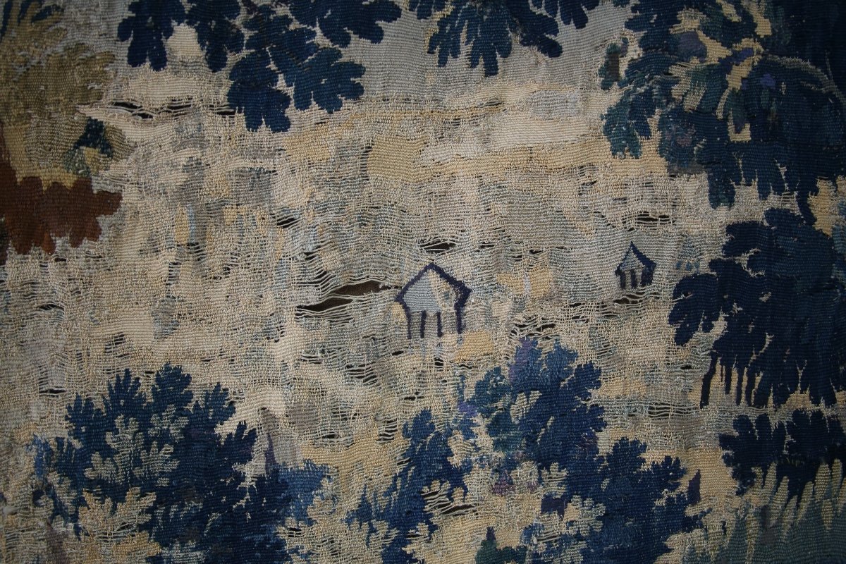 Tapisserie d’Aubusson, verdure du XVIIIème siècle. -photo-3