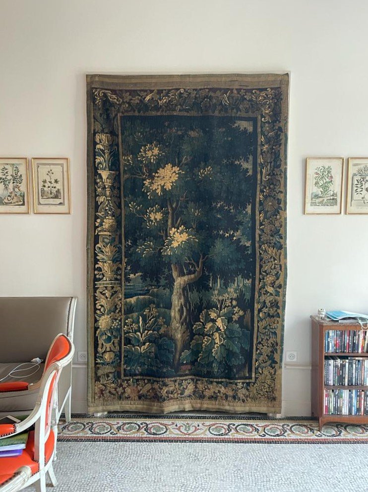 Verdure Aubusson Tapestry Door, Early 18th Century-photo-4