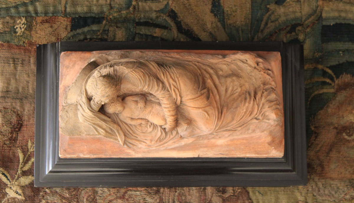 Terracotta Allegory Of The Maternal Figure, 19th Century-photo-2