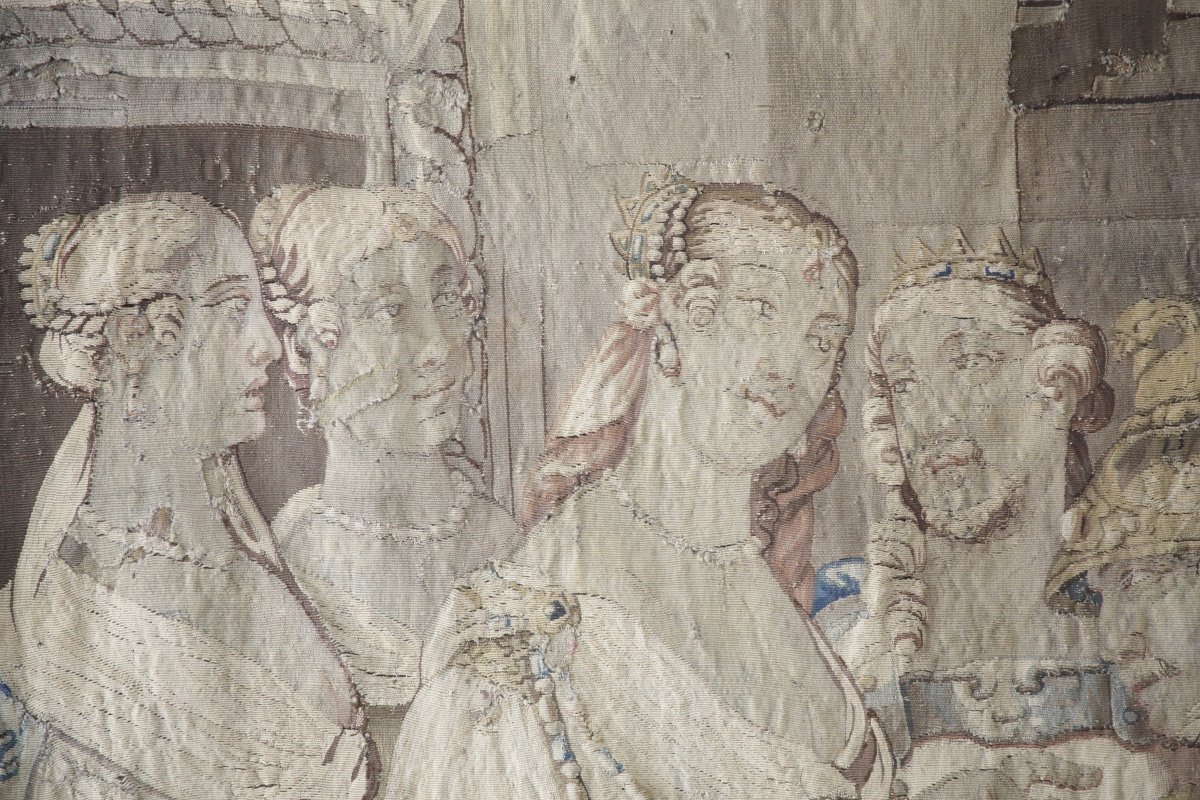 Elément de tapisserie scène mythologie grecque, Aubusson, milieu XVIIe-photo-3