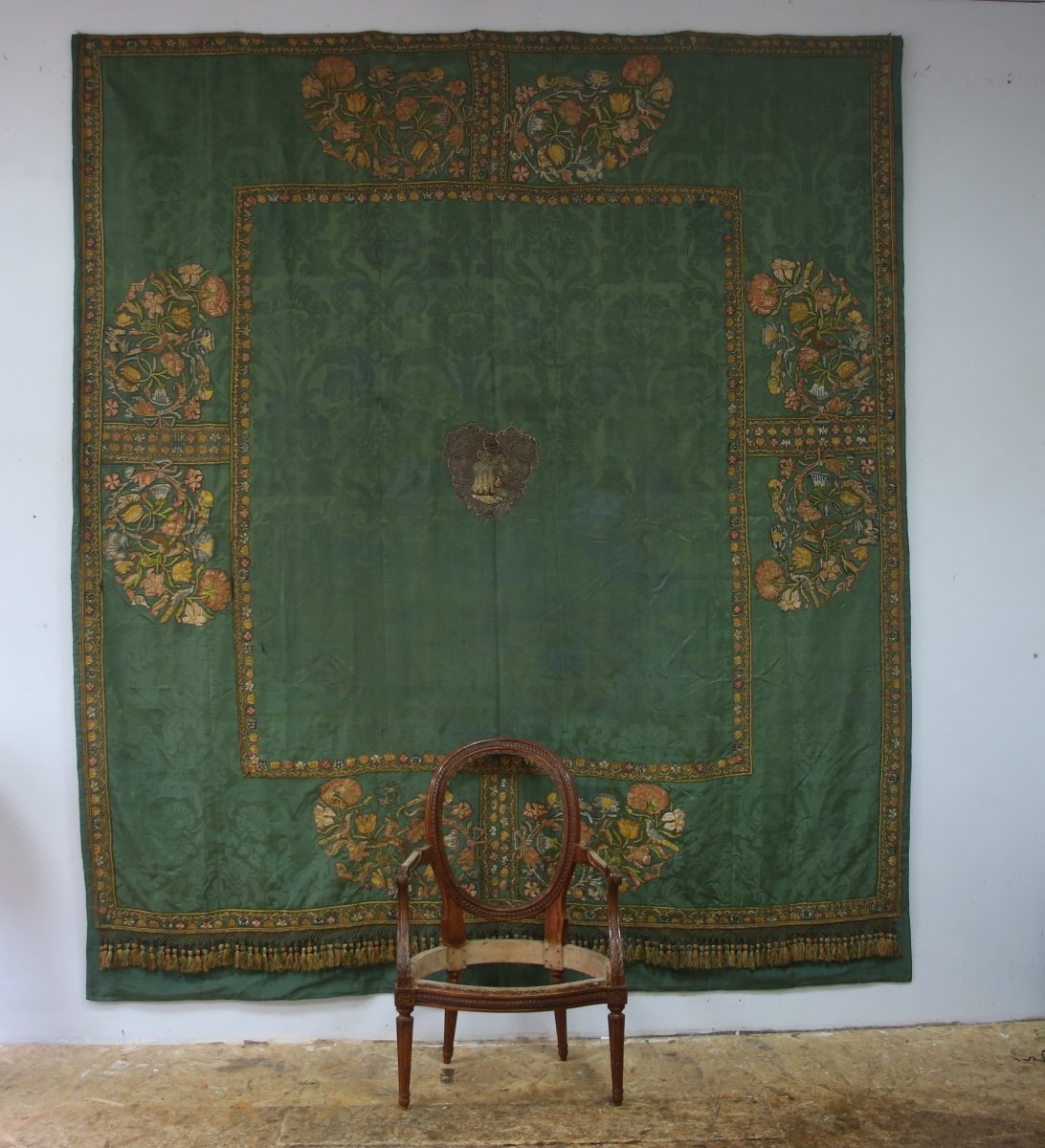 Armored Hanging With Embroidery Late 17th-early 18th Century-photo-2