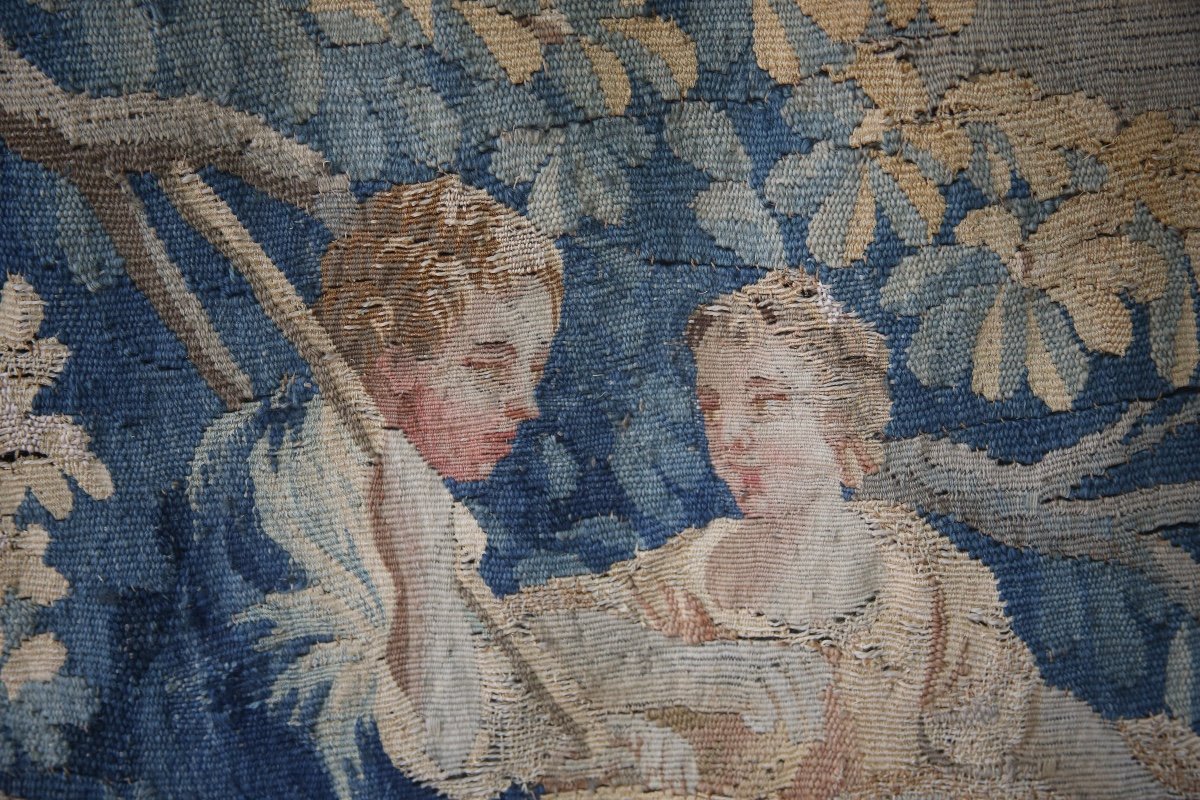 18th Century Aubusson Tapestry, Pastoral Scene-photo-3