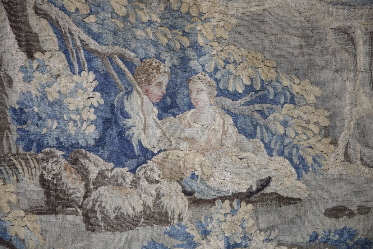 18th Century Aubusson Tapestry, Pastoral Scene-photo-4