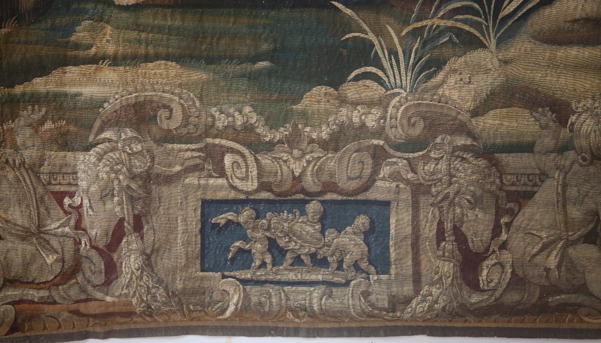 Importante tapisserie, Apollon Et Cupidon, Atelier du Faubourg St Marcel, vers 1635-1650-photo-2