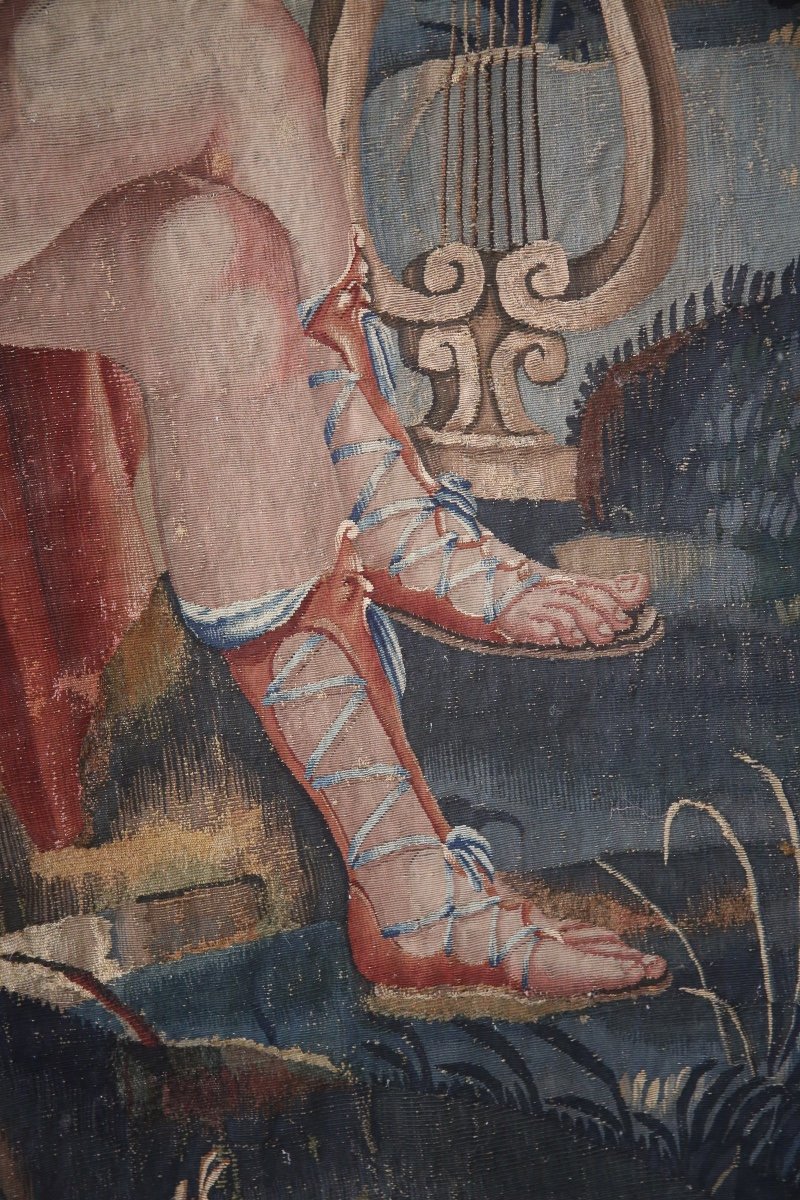 Importante tapisserie, Apollon Et Cupidon, Atelier du Faubourg St Marcel, vers 1635-1650-photo-3
