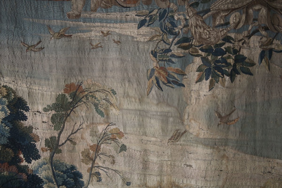 Importante tapisserie, Apollon Et Cupidon, Atelier du Faubourg St Marcel, vers 1635-1650-photo-4