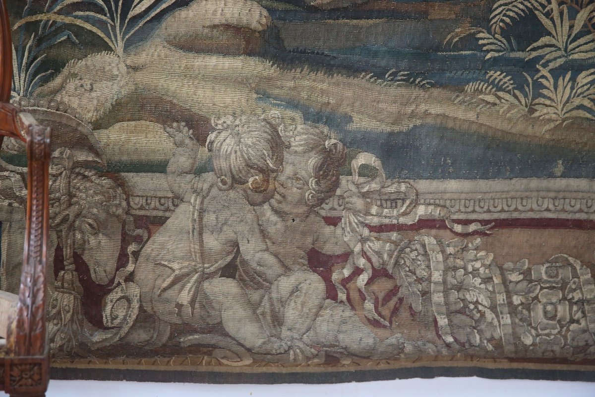Importante tapisserie, Apollon Et Cupidon, Atelier du Faubourg St Marcel, vers 1635-1650-photo-8