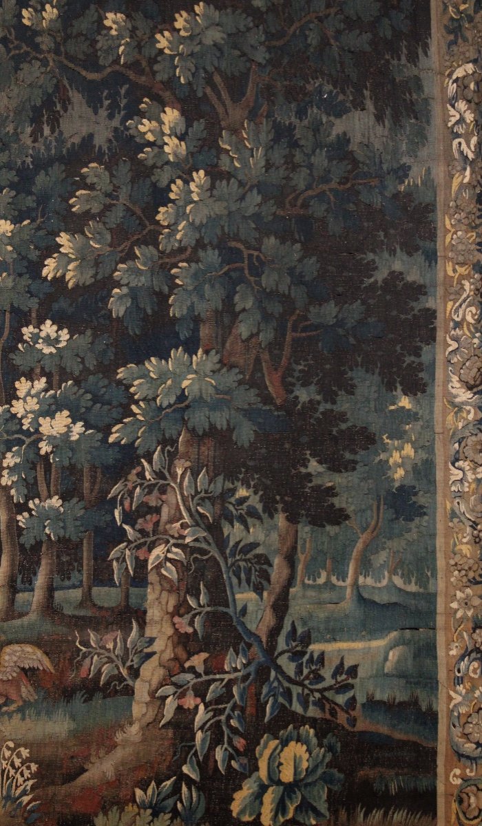 Aubusson Tapestry, Greenery With Birds, 18th Century-photo-4