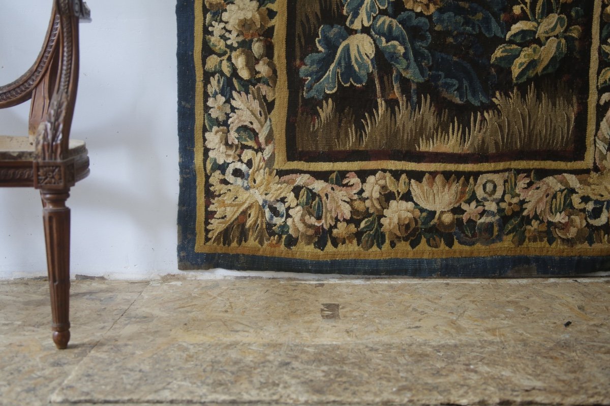 Aubusson Tapestry, 18th Century Greenery-photo-2