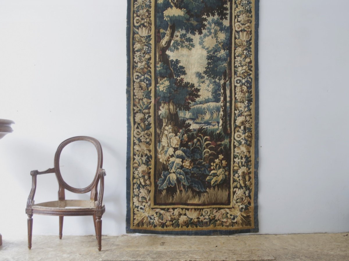 Aubusson Tapestry, 18th Century Greenery-photo-3