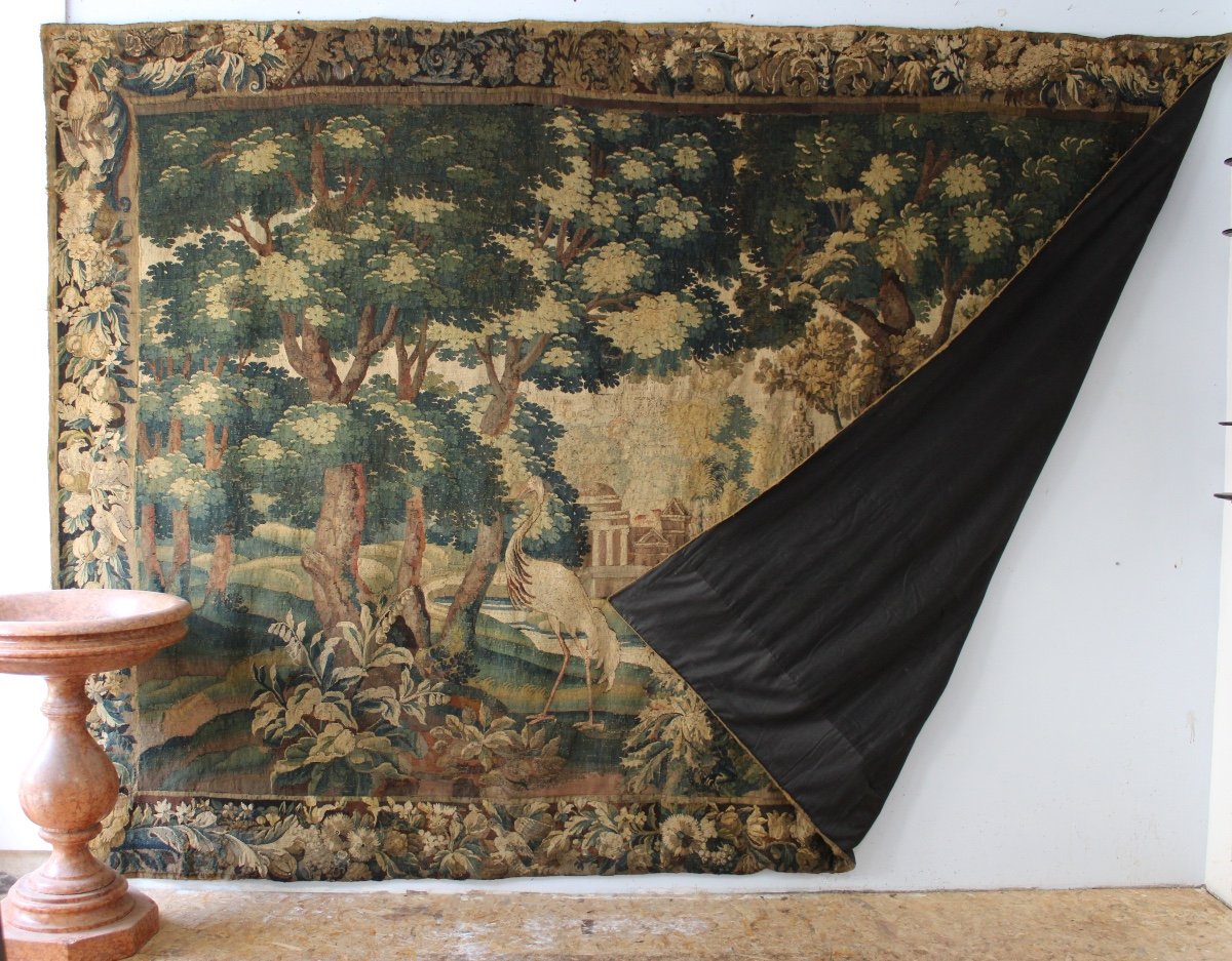 Verdure d'Aubusson aux volatiles, XVIIIèmesSiècle-photo-2
