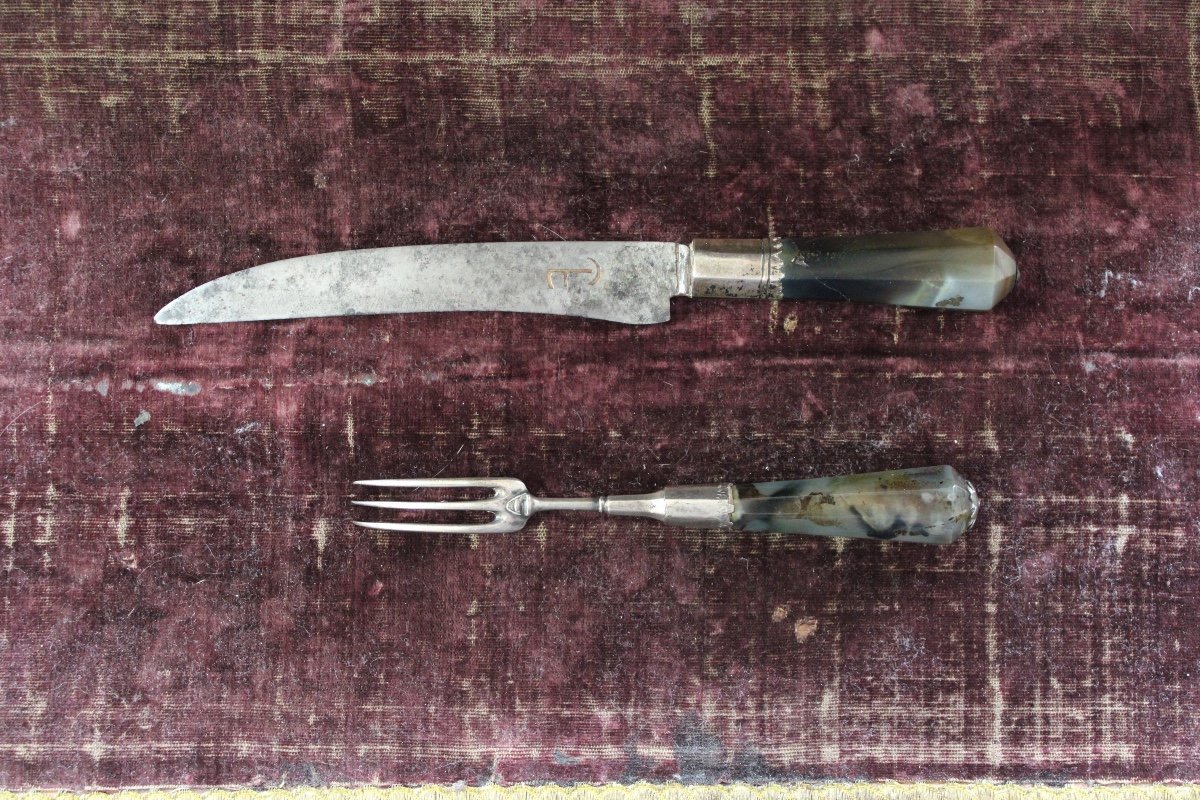  Couverts (couteau + fourchette) fin XVIIe siècle