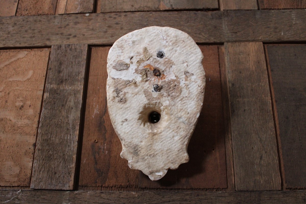 White Marble Fountain Mouth Mask, 18th Century-photo-6