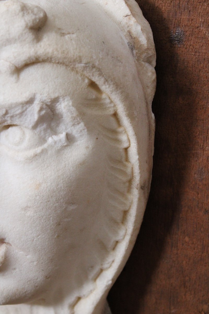 White Marble Fountain Mouth Mask, 18th Century-photo-7