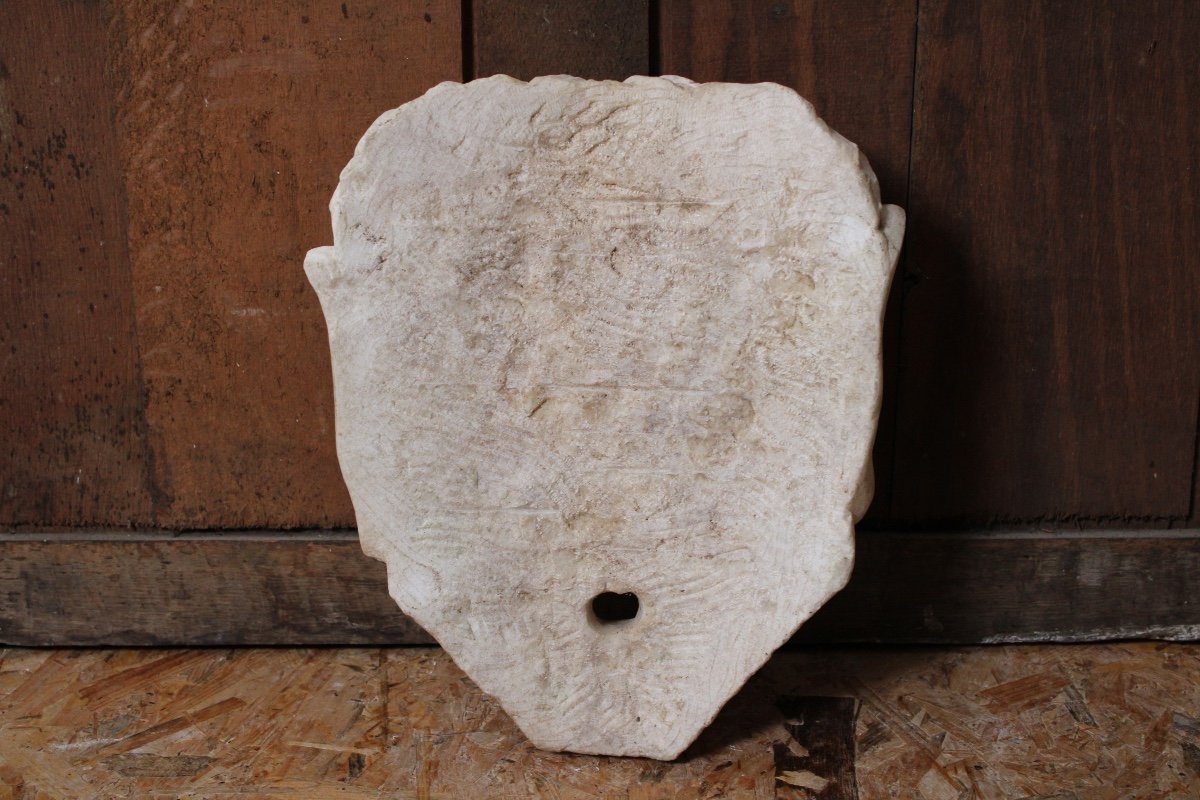 Fountain Mouth, Marble Satyr Mascaron, 20th Century-photo-1