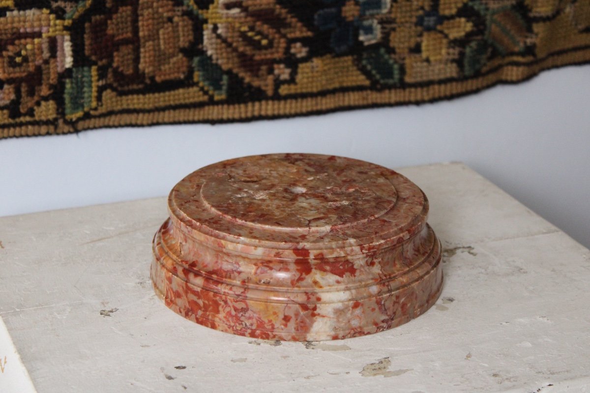  Circular Marble Base, 2nd Half Of The 19th Century-photo-4