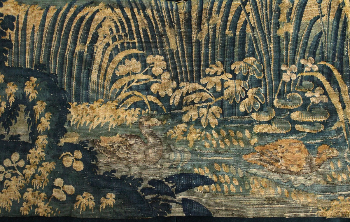 Fragment de tapisserie "Verdure aux canards", atelier de Bruxelles, milieu XVIème siècle-photo-2