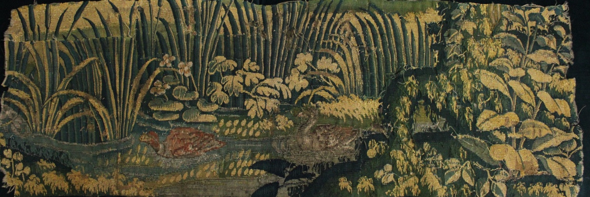 Fragment de tapisserie "Verdure aux canards", atelier de Bruxelles, milieu XVIème siècle-photo-1