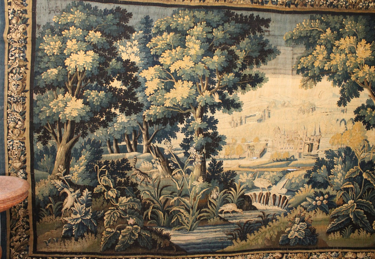 Important Aubusson Tapestry, Verdure, 18th Century-photo-3