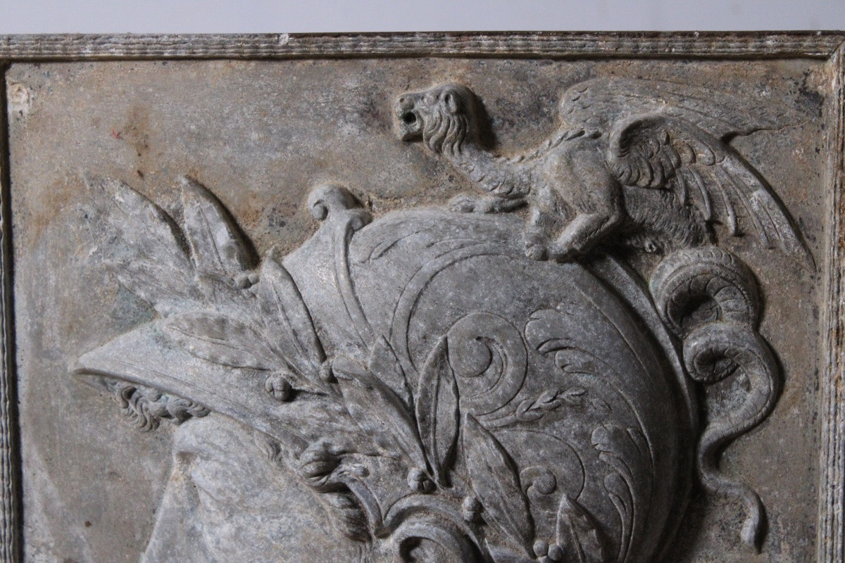 Metal Relief, Bust Of Scipio Warrior, 20th Century-photo-2