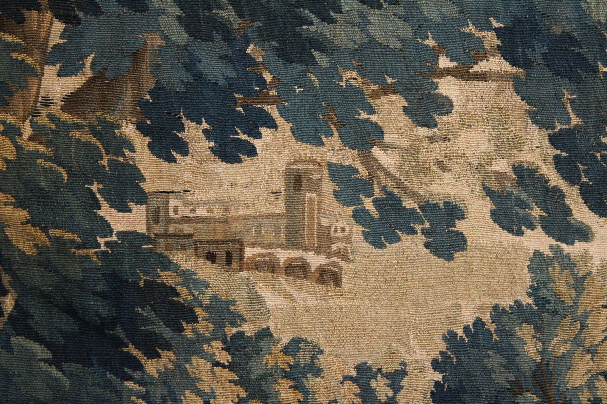  Fine Verdure, Flemish Tapestry From Oudenaarde, 18th Century-photo-3