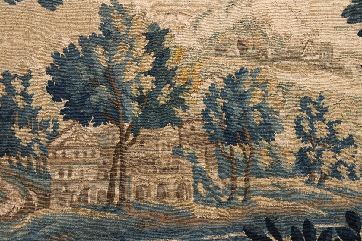  Fine Verdure, Flemish Tapestry From Oudenaarde, 18th Century-photo-4