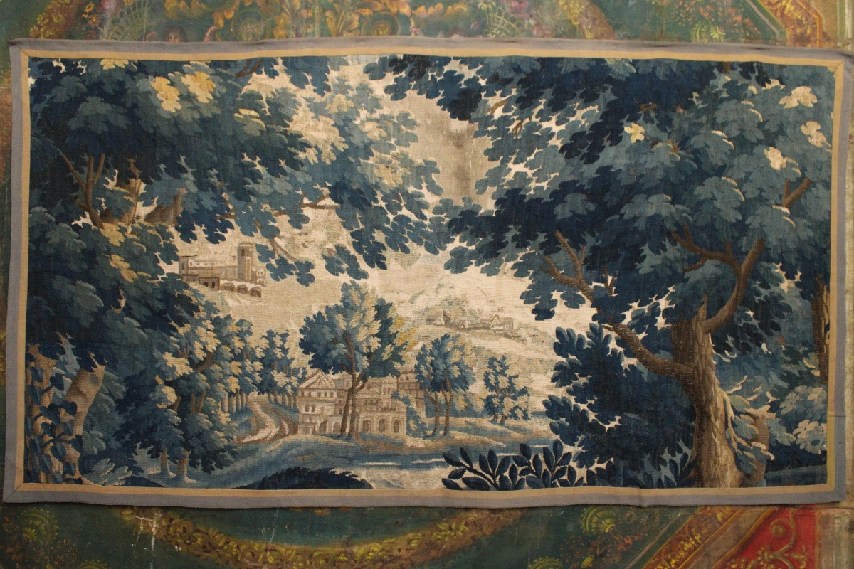  Fine Verdure, Flemish Tapestry From Oudenaarde, 18th Century-photo-1