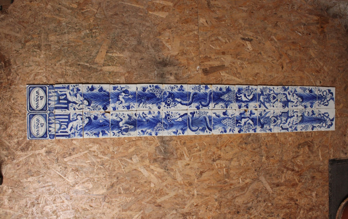 Ensemble de carreaux de faïence, XVIIIe-photo-2