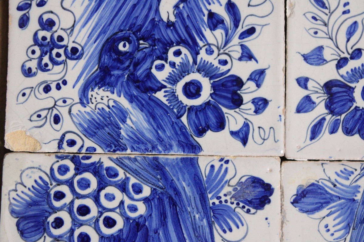 Ensemble de carreaux de faïence, XVIIIe-photo-3