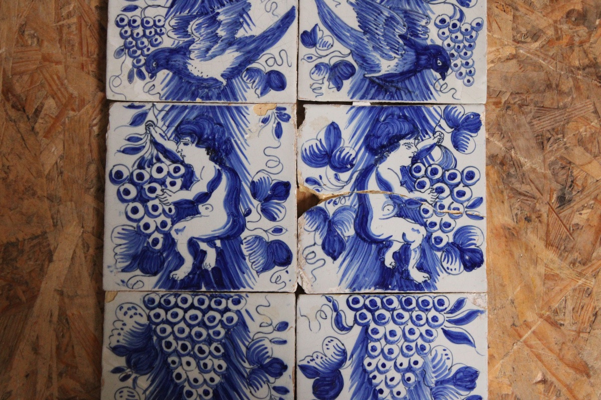 Ensemble de carreaux de faïence, XVIIIe-photo-5