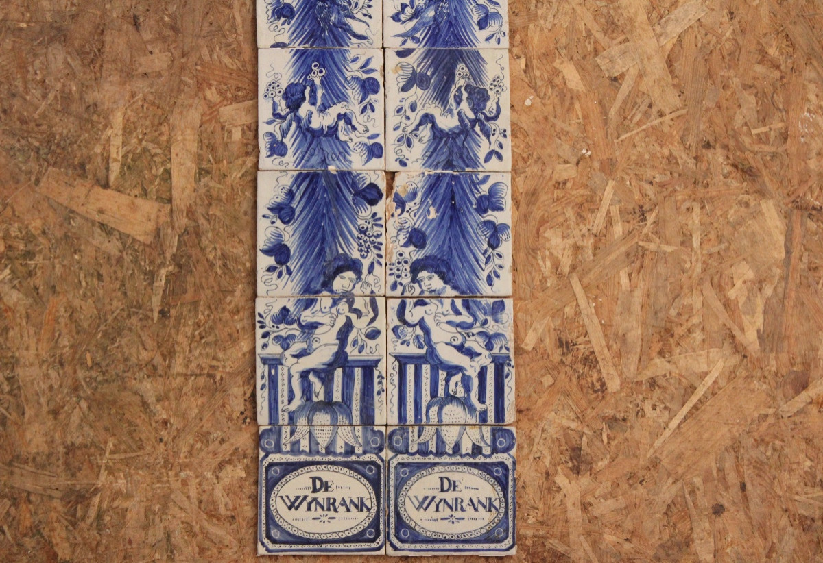 Ensemble de carreaux de faïence, XVIIIe
