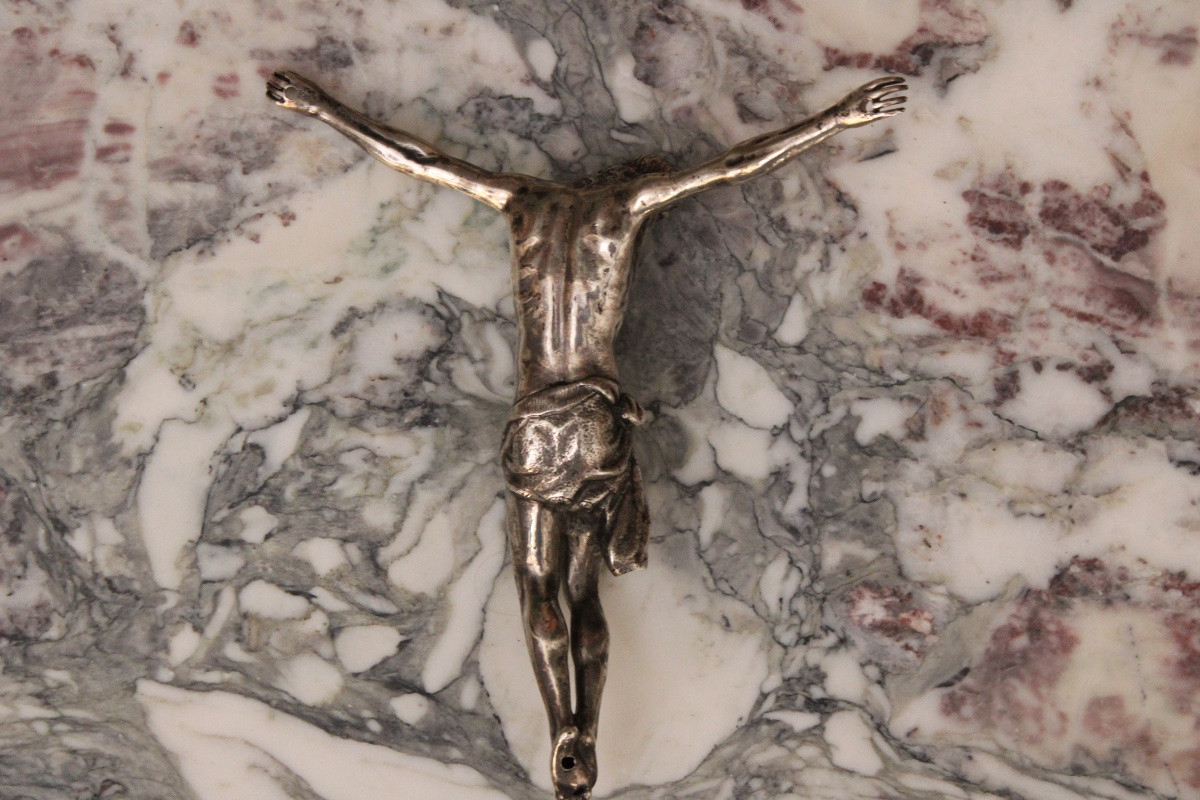 Christ mort, Cristo morto, en argent massif, XVIIIe -photo-5