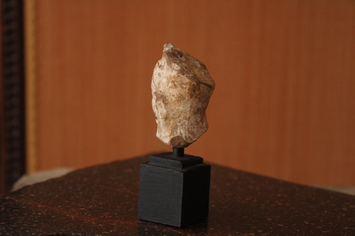 Tête féminine antique en terre cuite, période hellénistique-photo-4