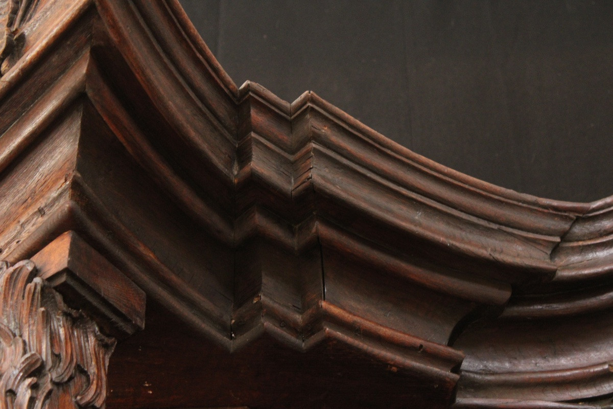 Important Oak Bookcase (1/2) , Louis XV, Reused From The 18th Century -photo-2